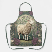 Tablier Élégant Arrière - plan floral de la lavande de mou (Recto)