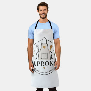 Tablier élégant avec badge de logo pour la cuisine