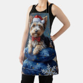 Tablier Elegant Biewer Terrier Dog Velvet Christmas (Insitu)