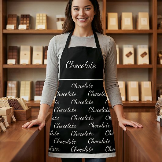 Tablier Elegant Black White Chocolate Staff Uniform