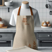 Tablier Élégant Blé Gris Brown Nom Cuisson