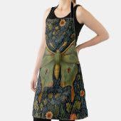 Tablier Élégant boho rétro Luna moth botanique (Insitu)