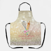 Tablier Élégant Bokeh Rolling Pin Whisk Bakery (Recto)