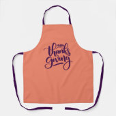 Tablier Élégant Bon thanksgiving typographie Apron (Recto)