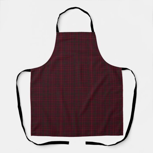Tablier Elegant Burgundy Tartan (Recto)