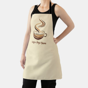 Tablier Élégant café Brown espresso logo d'entreprise