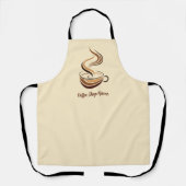 Tablier Élégant café Brown espresso logo d'entreprise (Recto)