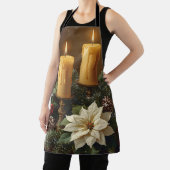 Tablier Elegant candle Christmas holly pine warm festive  (Insitu)