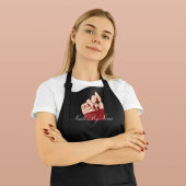 Tablier Élégant Chic Nails Beauté Salon Employé Uniforme