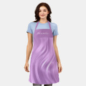 Tablier Élégant chic violet Lavande Motif (Porté)