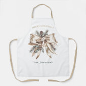 Tablier Elegant Christmas Bow Personalized  (Recto)