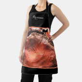 Tablier Elégant Corail Monogrammé Rouge Marbré Apron (Insitu)