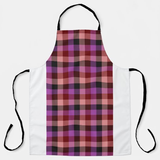 Tablier Elegant crimson and plum plaid seamless pattern (Recto)