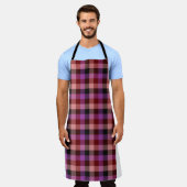 Tablier Elegant crimson and plum plaid seamless pattern (Porté)
