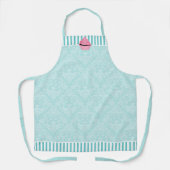 Tablier Elégant Cupcake Blue Damask (Recto)