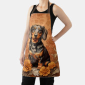 Tablier Elégant Dachshund Et Marigolds (Insitu)