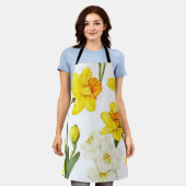 Tablier Elegant Daffodil Floral Pattern Kitchen Wear (Porté)