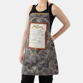 Tablier élégant damassé Menu Français (Insitu)