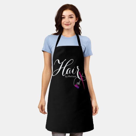 Tablier Elégant design moderne Cheveux de script par vous (Porté)