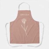 Tablier Elegant Dusty Rose Simple Flower Name (Recto)