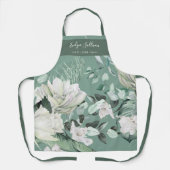 Tablier Élégant Emerald Green Beauté Professionnel (Recto)