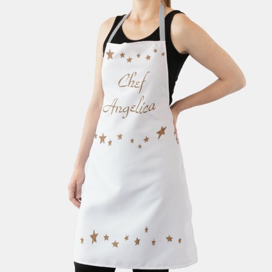 Tablier Elégant et vivant étoiles d'or Modèle Aprons (Insitu)