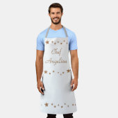 Tablier Elégant et vivant étoiles d'or Modèle Aprons (Porté)