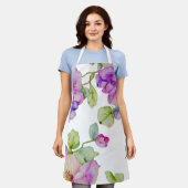 Tablier Elégant flacon d'aquarelle rose violet (Porté)