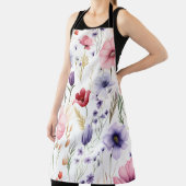 Tablier Elégant Fleur sauvage aquarelle (Insitu)