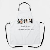 Tablier Elegant Floral Personalized Mom Kitchen Apron (Recto)