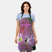 Tablier Elégant flores rose douce hydrangée rose rose (Porté)