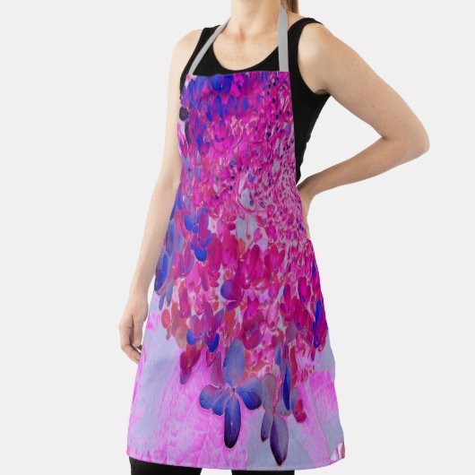 Tablier Elégant Fuchsia et bleu foncé Limelight Hydrangea (Insitu)