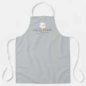 Tablier Elégant gâteau blanc aux fleurs (Recto)