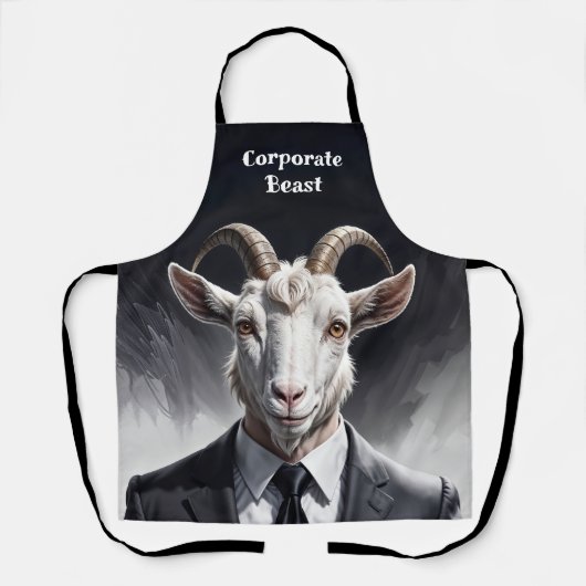 Tablier Elegant goat gentleman in formal portrait scene (Recto)