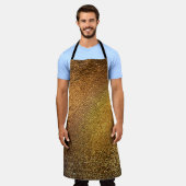 Tablier Elégant Golden Glossy Leather Texture (Porté)