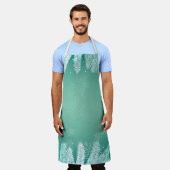 Tablier Elégant hiver Turquoise (Porté)