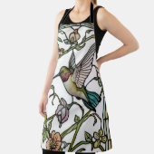 Tablier Elegant hummingbird artwork botanical boho chic (Insitu)