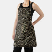 Tablier Élégant mandala noir et or de style (Insitu)