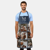 Tablier Élégant Marine moderne Blue Family Photo Collage (Porté)