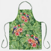 Tablier Élégant modèle floral tactile tropical (Recto)