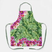 Tablier Élégant modèle floral tropical (Recto)
