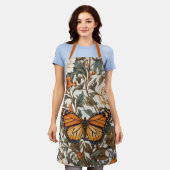 Tablier Elegant Monarch Butterfly William Morris Inspired (Porté)