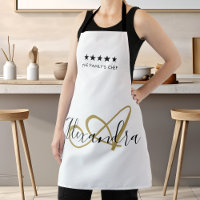 Élégant Monogram Black Gold Script meilleur nom de