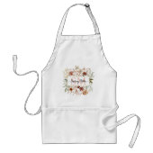 Tablier Elegant Monogram Watercolor Fall Wildflower Floral (Devant)