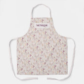Tablier Élégant Monogramme Floral (Recto)