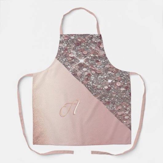 Tablier Élégant Monogramme Or Rose (Recto)