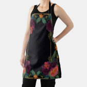 Tablier Élégant moody rose poachy boho floral (Insitu)