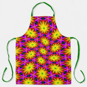 Tablier Élégant Motif à fleurs orange (Recto)