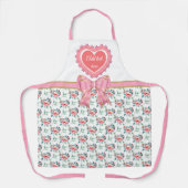 Tablier Élégant Motif d'aquarelle fleurie de printemps col (Recto)