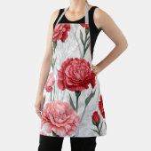 Tablier Élégant Motif de fleurs de carnation (Insitu)